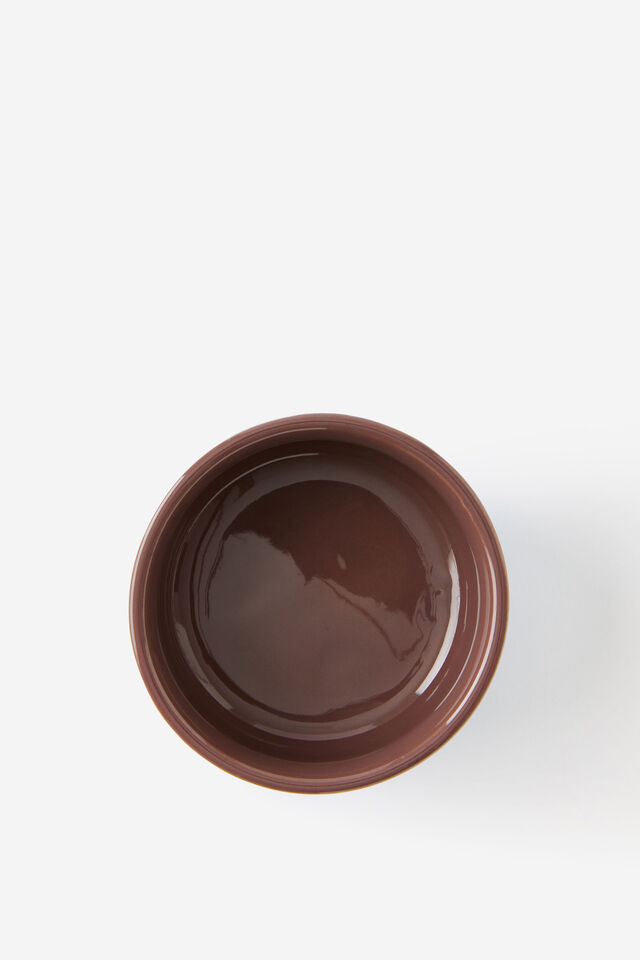 Sml Bulbous Bowl, ESPRESSO / BLUE SKIES