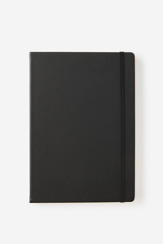 Metro B5 Hard Plain Notebook, Black