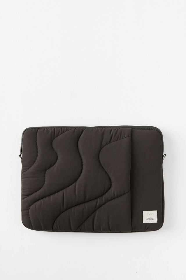 Campus 14 Inch Laptop Case, BLACK / QUILTED
