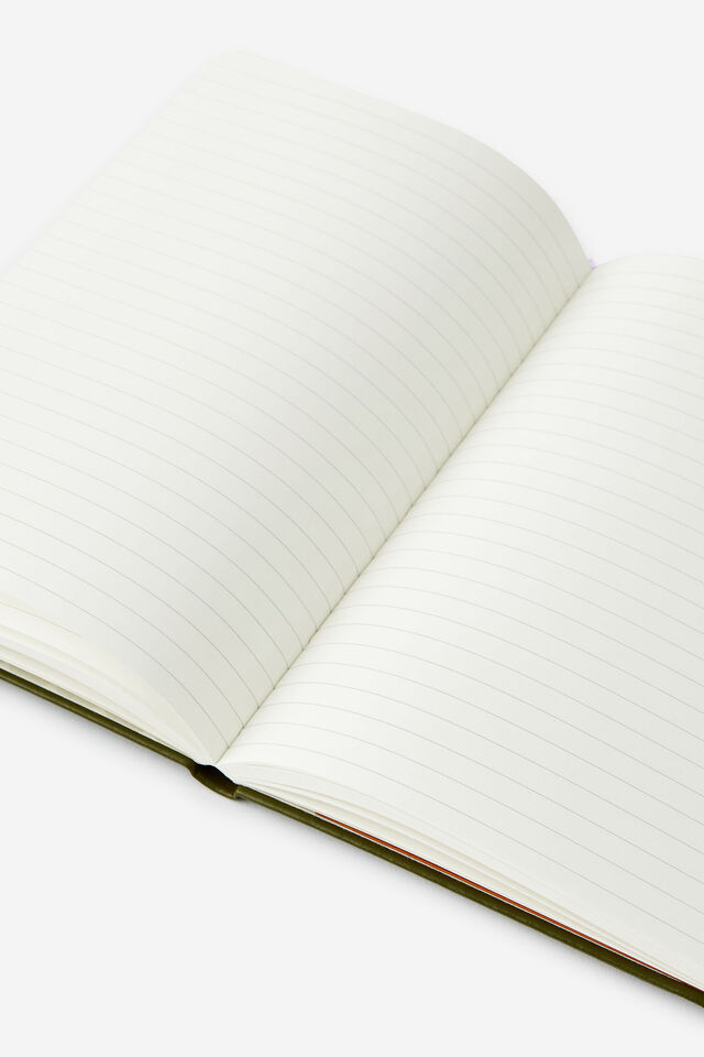 Personalised A5 Hard Lined Notetaker Notebook, OLIVE