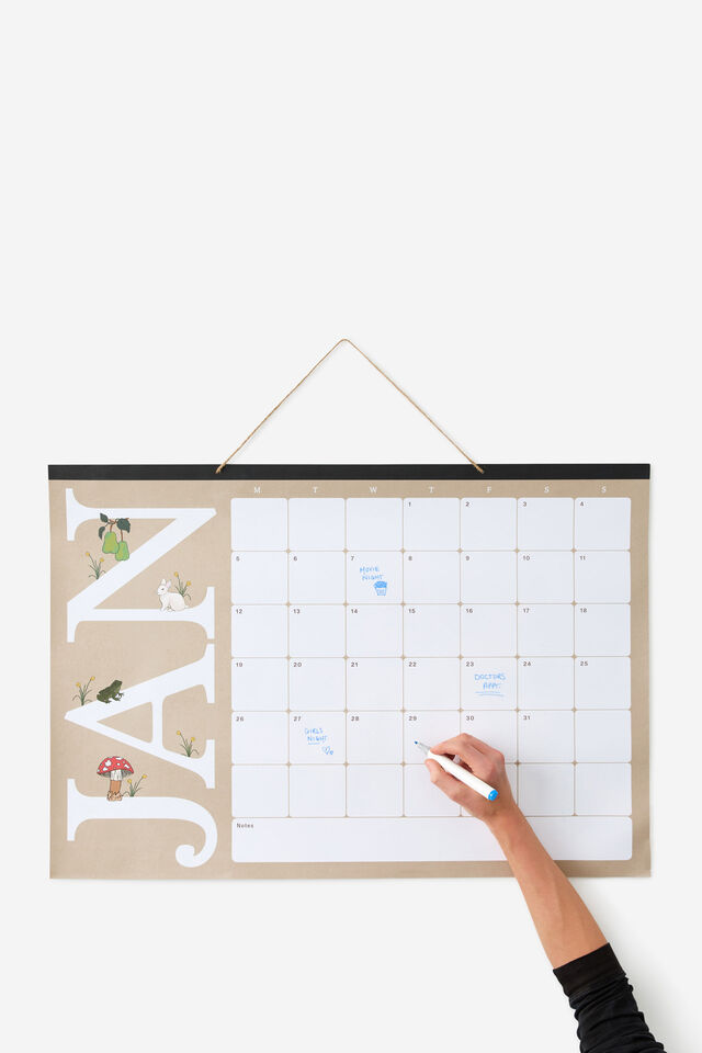 A1 2026 Hanging Calendar, WOODLAND