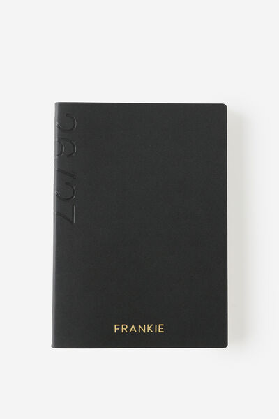 Personalised 26/27 A5 Daily Soft Diary, BLACK
