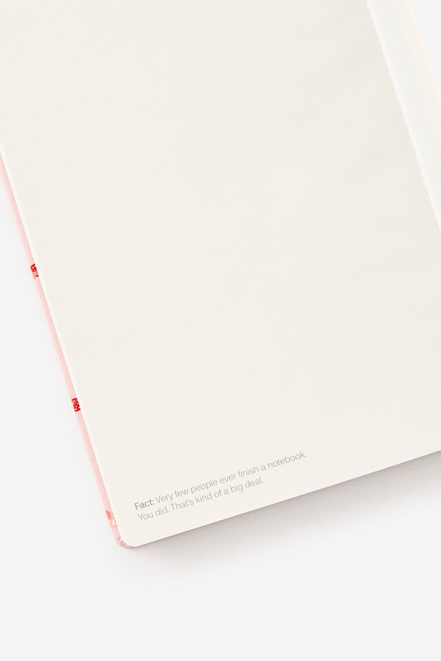 Metro A5 Hard Plain Notebook, Ditsy Pansy Pink Clay