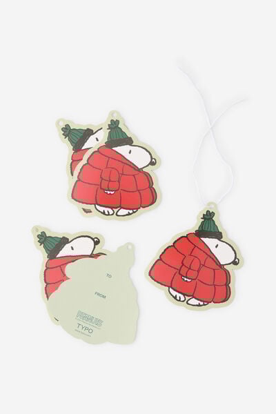 Die Cut Gift Tag 5Pk, LCN PEA SNOOPY
