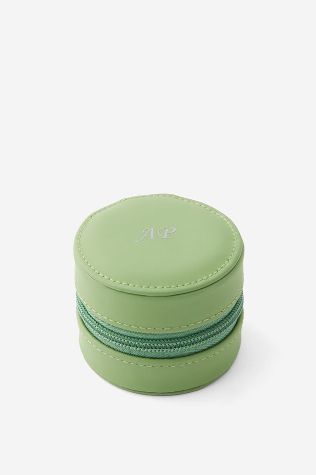 Personalised Off The Grid Jewellery Case Small, MATCHA GREEN