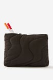 Quilted Pencil Case, BLACK - alternate image 2
