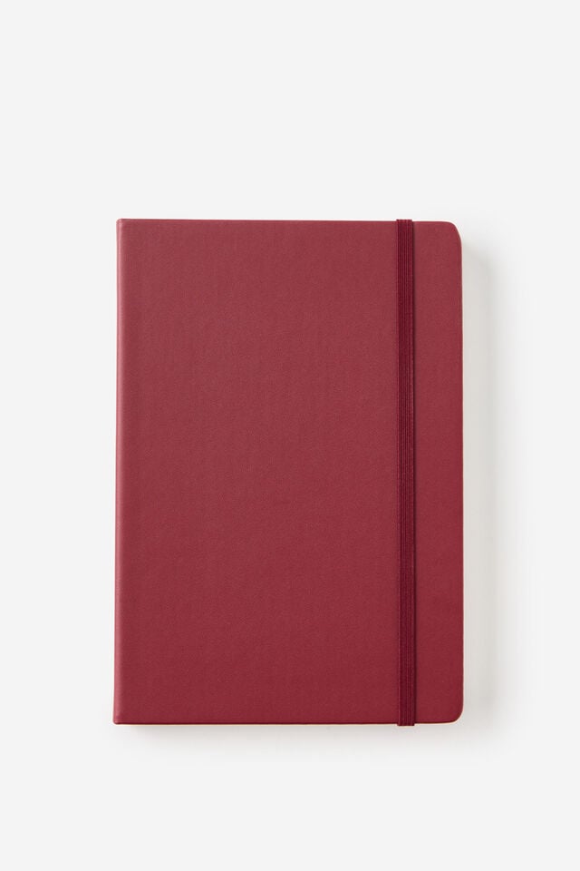 Metro A5 Hard Plain Notebook, Cabernet