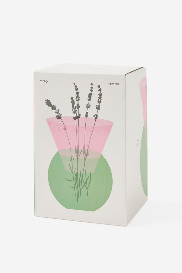 Open Vase Large, BAY LEAF & STRAWBERRY MILK