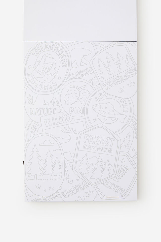 A4 Colouring Pad, WOODLAND WHIMSY