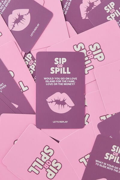 Lets Replay - Sip Or Spill Mini Card Game, MULTI