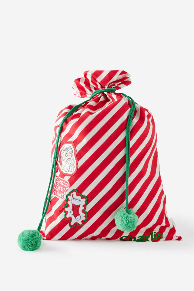 Personalised Christmas Santa Sack, SANTA SAW THAT