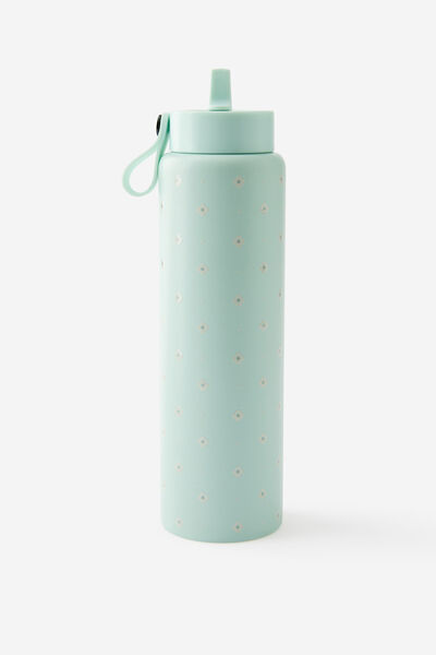 On The Move 1L Sipper Top, RETRO POLKA MINTY