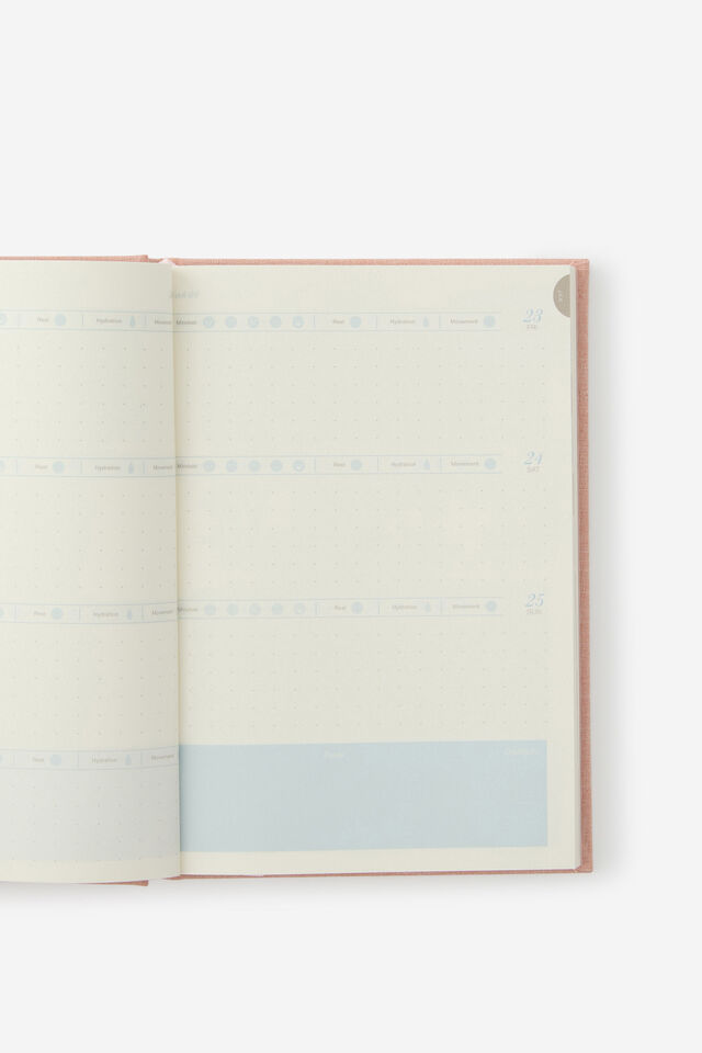 2026 Loft A5 Weekly Diary, Pink Clay Pansy