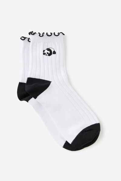 Mid Crew Socks, SLEEPING PANDA