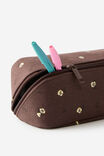 Felix Fold Out Pencil Case, DITSY PANSY ESPRESSO - alternate image 2