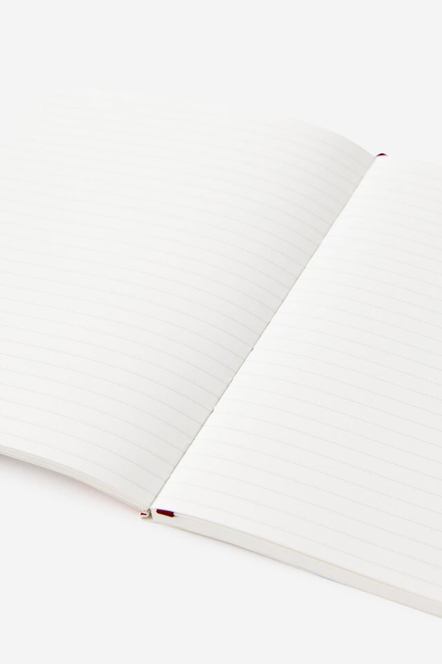 A5 Soft Cover Lined Notebook, PAINTED CHECK
