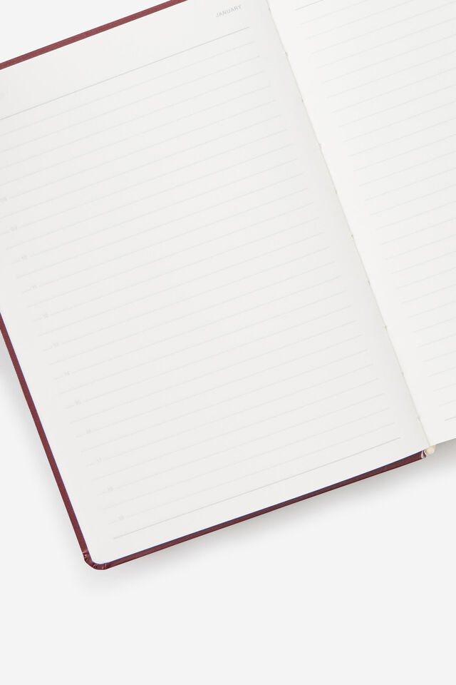 Personalisation 2026 B6 Daily Hard Metro Diary, Cabernet