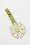 Shaped Luggage Tag, DAISY FLOWER/ECRU - alternate image 1