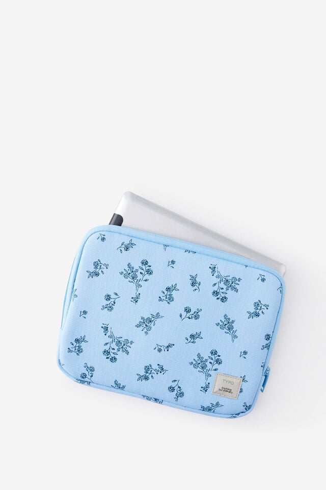 Campus 11 Inch Tablet Case, BOUQUET DITSY STRIPE / BLUE SKIES