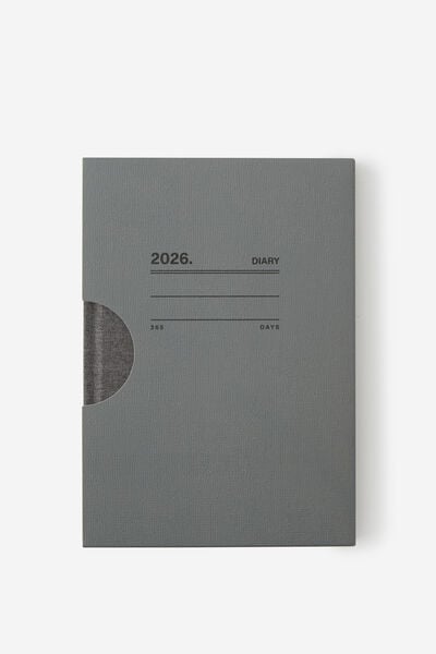 2026 Loft A5 Daily Diary, Black Lines