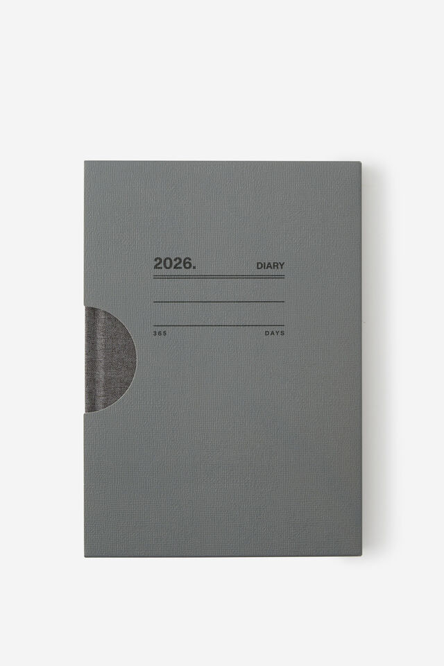 2026 Loft A5 Daily Diary, Black Lines