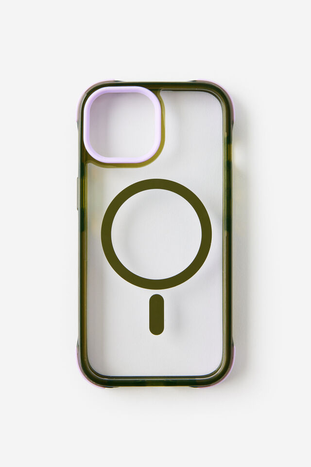 Active Shockproof Case Iphone 13/14/15, OLIVE/ORCHID