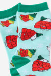 Christmas Novelty Socks, LCN PEA SNOOPY WOODSTOCK JACKET (S/M) - alternate image 3