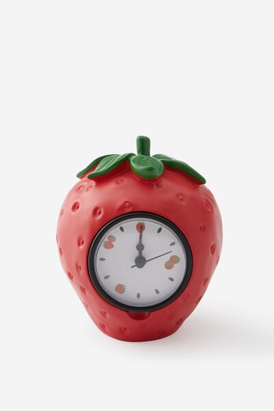 Shaped Desk Clock, STRAWBERRY