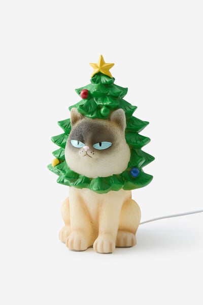 Christmas Resin Lamp, GRUMPY CAT TREE