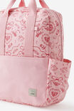 Personalised Campus Backpack, VINTAGE LACE / STRAWBERRY MILK - alternate image 2