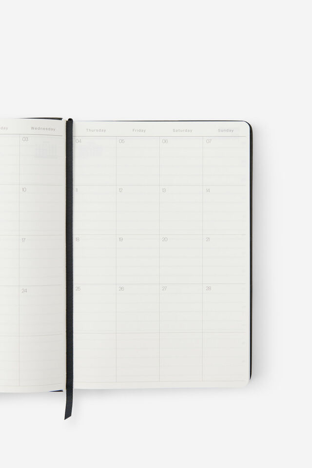 2027 A5 Daily On Schedule Diary, BLACK