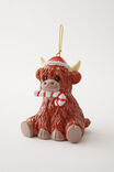 HIGHLAND COW CANDY CANE