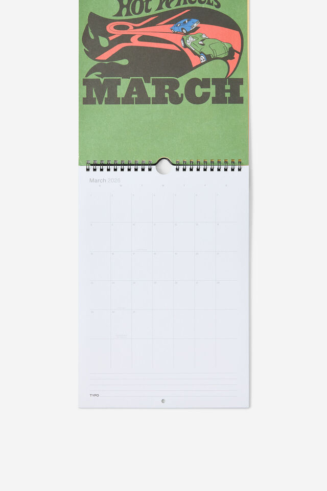 2026 Get A Date Wall Calendar, LCN HOT WHEELS