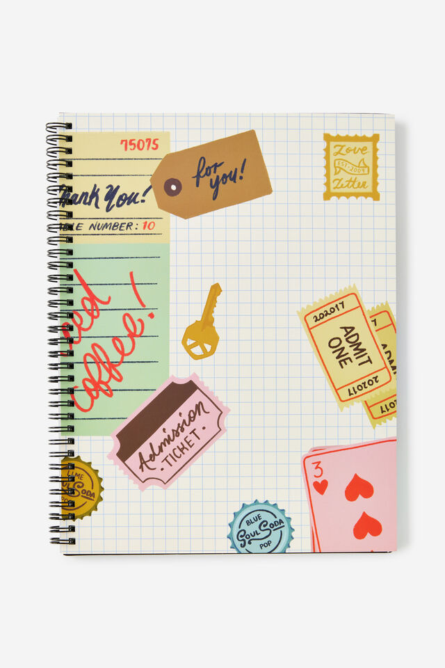 A4 Spiralbound Subject Notebook, TICKETS