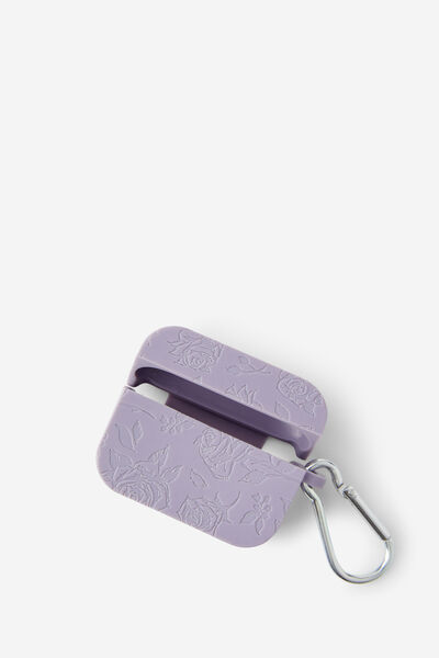 Graphic Earbud Case Pro, ROSE SKETCH/SILVER LILAC