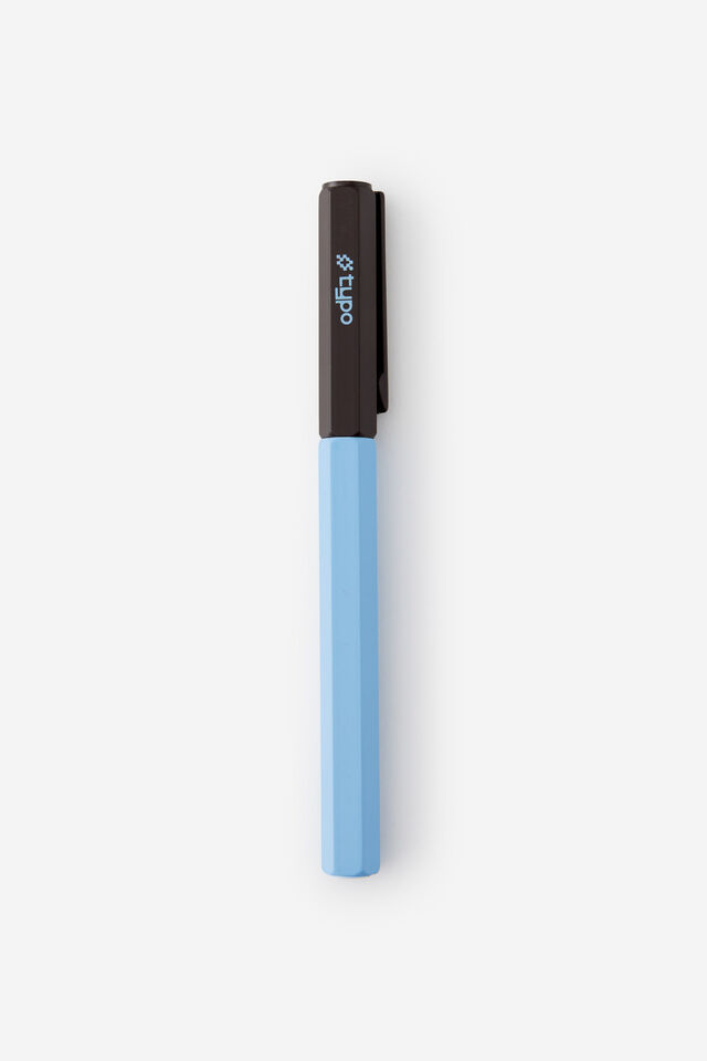 Facet-Nating Rollerball Capped Pen, BLUE SKIES ESPRESSO