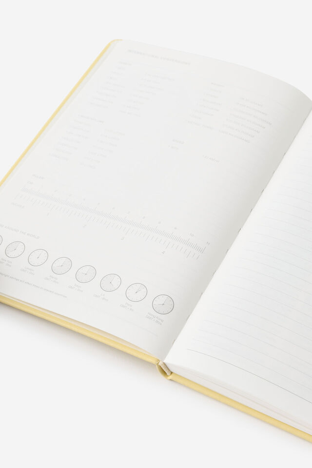 Personalised 26/27 A5 Weekly Hard Diary, LIMONCELLO