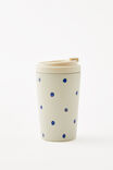 Metal Commuter Cup, BLUEBERRY POLKA - alternate image 1