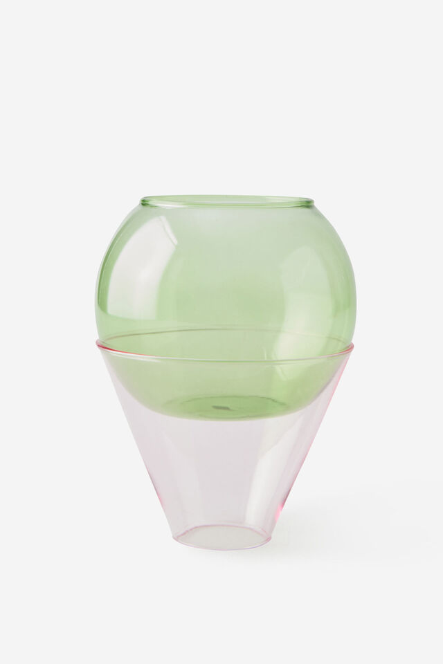 Open Vase Large, BAY LEAF & STRAWBERRY MILK
