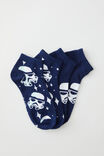 2 Pk Of Ankle Socks, LCN LUC STAR WARS STORMTROOPER (M/L) - alternate image 1