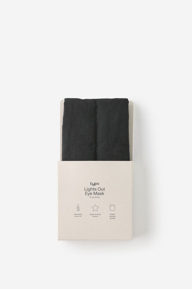 Lights Out Eye Mask, BLACK TEXTURE