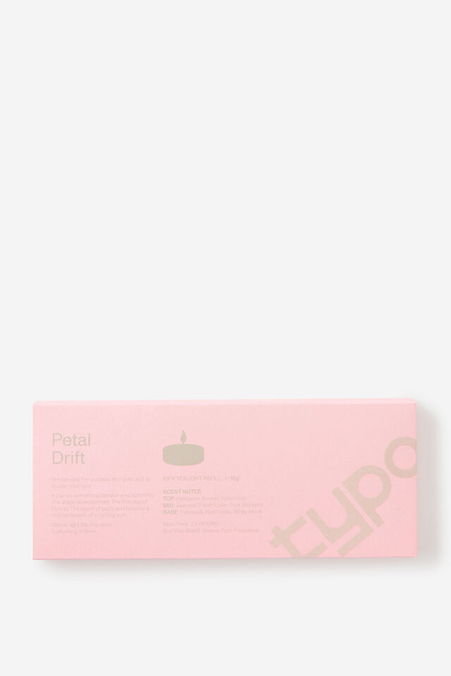 Mini Stackers Glass Tea Light Candle Wax Refill, PETAL DRIFT