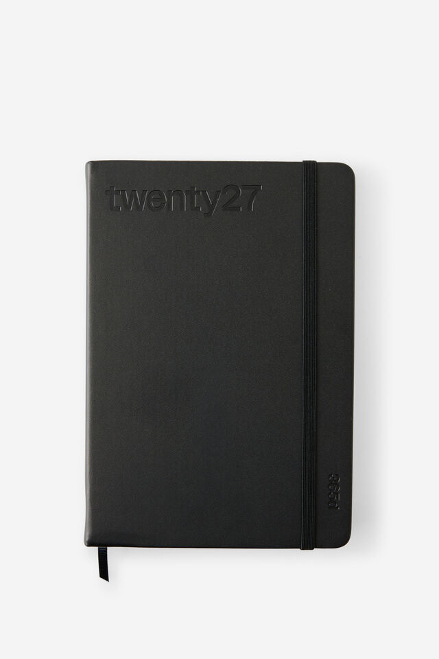 2027 A5 Daily On Schedule Diary, BLACK