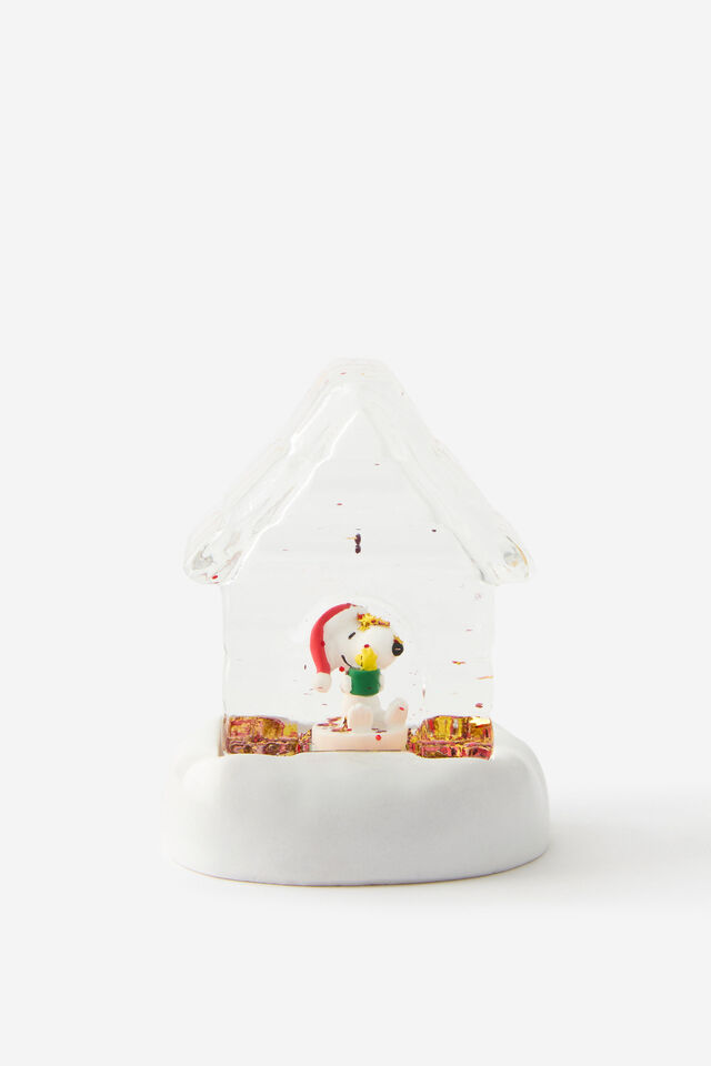 Collab Small Shaped Snowglobe, LCN PEA SNOOPY & WOODSTOCK HOUSE