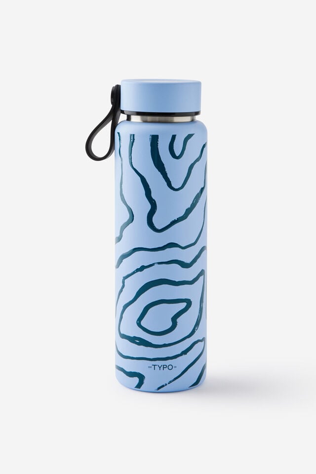 On The Move 500Ml Drink Bottle 2.0, TYPOGRAPHIC/BLUE SKIES