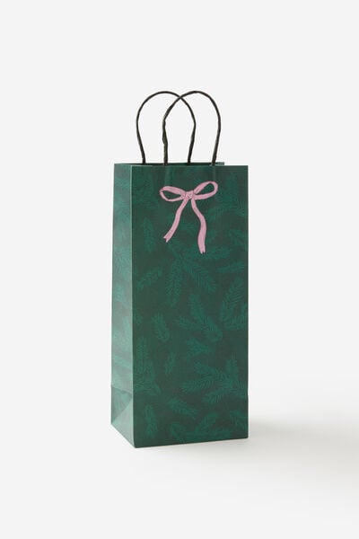 Gift Bag - Slim, PINK BOWS