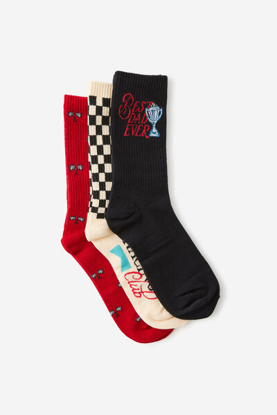 3Pck Of Socks Father S Day, RACING CLUB M/L