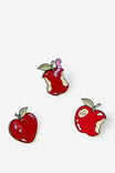 Enamel Pins 3Pack, AN APPLE A DAY - alternate image 1