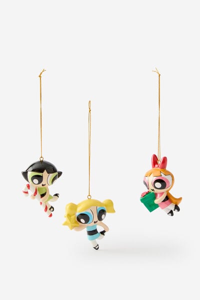 Licensed Ornament Pack, LCN WB POWERPUFF GIRLS CHRISTMAS