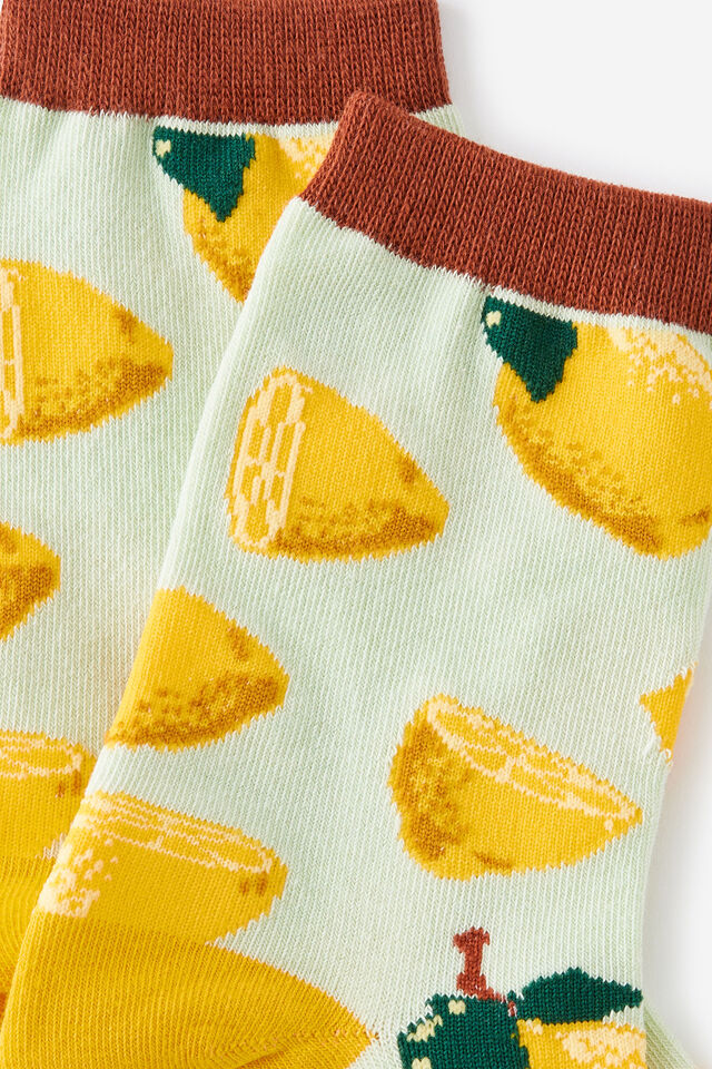 Mid Crew Socks, LEMON YARDAGE
